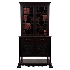 19th Century English Chippendale-Style Mahogany Display Cabinet by Maple & Co.