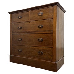Magnifique commode anglaise antique de style édouardien en chêne, datant du début du XXe siècle