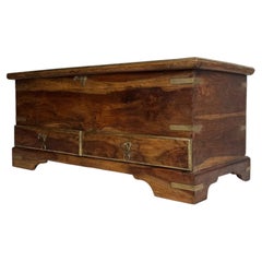 Fine Early 20th Century Antique Brass-Inlaid Rosewood Fitted Storage Chest