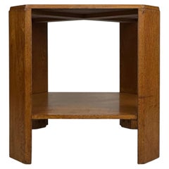 Fine Early 20th Century Antique English Golden Oak Side Table