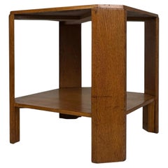 Fine Early 20th Century Antique English Golden Oak Side Table