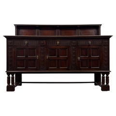 Fine Early 20th Century Antique English Oak Sideboard by Waring & Gillow Ltd.