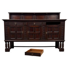 Fine Early 20th Century Antique English Oak Sideboard by Waring & Gillow Ltd.