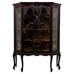 Fine 19th Century Antique English Mahogany Display Cabinet by Maple & Co.