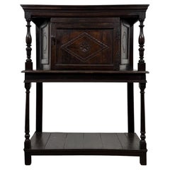 Antique English Georgian Oak Cupboard, 18th Century