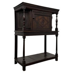 Antique English Georgian Oak Cupboard, 18th Century