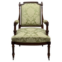 Fine 19th Century French Walnut Open Armchair