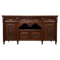 Fine Quality Edwardian Oak Sideboard, Early 20th Century