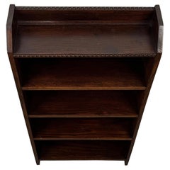 Early 20th Century English Oak Open Bookcase