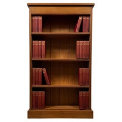 Vintage 20th Century English Pine Open Bookcase