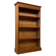 Vintage 20th Century English Pine Open Bookcase