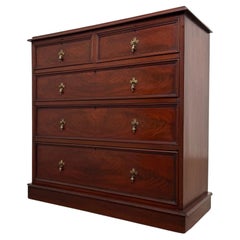 Antique 19th Century English Victorian Mahogany Chest of Drawers