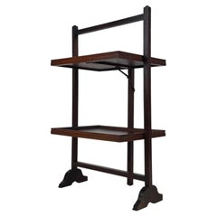 Fine Antique Edwardian Oak Folding Tray Stand, circa 1910