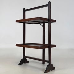 Fine Antique Edwardian Oak Folding Tray Stand, circa 1910