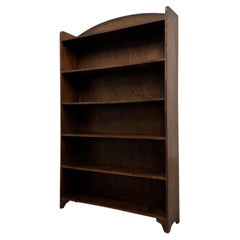 Fine Antique Early 20th Century English Edwardian Oak Open Bookcase