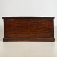 Fine Antique 19th Century English Victorian Oak Blanket Box