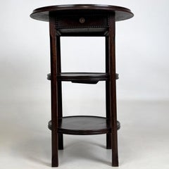 Fine Antique Early 20th Century English Edwardian Oak Round Side Table