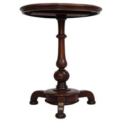 Fine Antique 19th Century English Victorian Mahogany Round Side Table