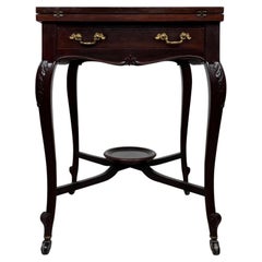 Bellissimo tavolino da gioco inglese in mogano d'epoca, dei primi anni del XX secolo