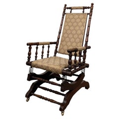 Fine Antique Early 20th Century American Beech Rocking Chair
