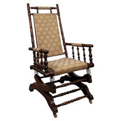Fine Antique Early 20th Century American Beech Rocking Chair