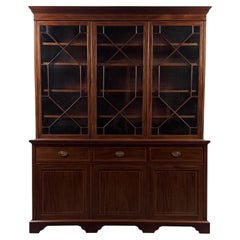 Fine Antique Large 18th Century English Georgian Mahogany Bookcase