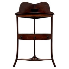 Fine Antique 18th Century English Georgian Mahogany Corner Stand