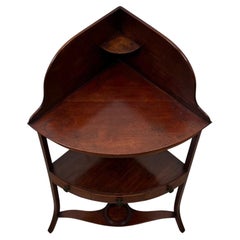 Fine Antique 18th Century English Georgian Mahogany Corner Stand