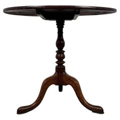 Fine Antique 18th Century English Georgian Golden Oak Tripod Tilt-Top Table