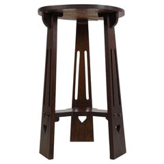 Fine Antique Early 20th Century English Arts and Crafts Oak Side Table