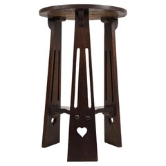 Fine Antique Early 20th Century English Arts and Crafts Oak Side Table