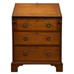 Fine Antique Early 20th Century English Edwardian Golden Oak Bureau