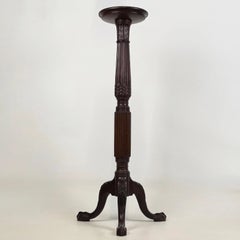 Fine 19th Century English Victorian Carved Mahogany Planter Jardiniere Stand