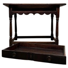 Fine Antique 18th Century English Georgian Golden Oak Tripod Tilt-Top Table