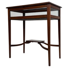 Fine Antique Early 20th Century English Inlaid Mahogany Bijouterie Display Table