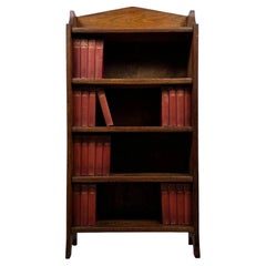 Wunderschönes antikes offenes Bücherregal aus Eiche im englischen Edwardian-Stil aus dem frühen 20. Jahrhundert