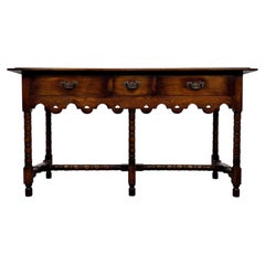 Fine Antique Early 20th Century English Jacobean Style Oak Dresser Base