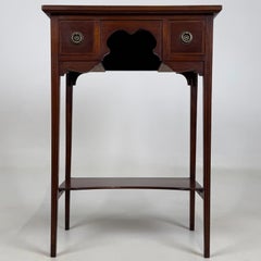 Fine Antique Early 20th Century English Edwardian Inlaid Mahogany Side Table