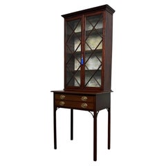 Fine Antique 18th Century English Georgian Mahogany Display Cabinet Vitrine