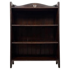 Fine Antique English Edwardian Oak Open Bookcase, Early 20th Century
