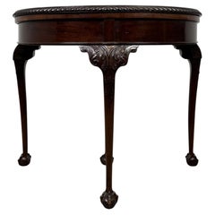Fine Early 20th Century English Edwardian Mahogany Demi-Lune Card Table