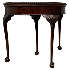Fine Early 20th Century English Edwardian Mahogany Demi-Lune Card Table