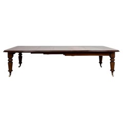 Antique Large 19th Century English Victorian Extending Mahogany Dining Table