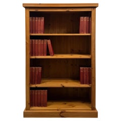 Vintage Mid 20th Century Pine Bookcase with Open Shelves