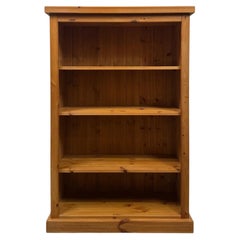 Vintage Mid 20th Century Pine Bookcase with Open Shelves