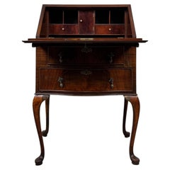 Fine Antique Small Early 20th Century English Edwardian Mahogany Bureau