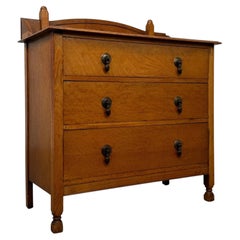 Fine Antique Early 20th Century English Edwardian Oak Chest of Drawers