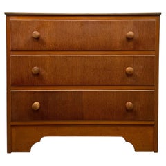 Commode de chambre vintage en chêne anglais, milieu du XXe siècle