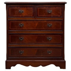 Fine Antique English Inlaid Mahogany Chest of Drawers, Early 20th Century