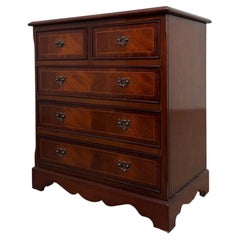 Fine Antique English Inlaid Mahogany Chest of Drawers, Early 20th Century